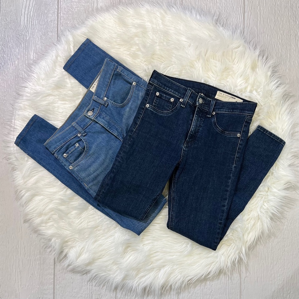 EUC [rag & bone] BUNDLED X2 Skinny Mid Rise Denim Ankle Blue Jeans | 25 · 0 · XS
